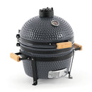Landmann Kamado 16 pouces Gris - Barbecue Charbon Céramique - Pierre à Pizza MLS - Ø35,5 cm