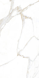 Carreau de sol rectangulaire Calacatta Jade White 60x120 cm – Finition rectifiée mate – Aspect marbre veiné de gris