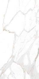 Carreau de sol rectangulaire Calacatta Jade White 60x120 cm – Finition rectifiée mate – Aspect marbre veiné de gris