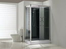 Sunshine rechts complete douchecabine 120x90x218 alu  5mm glas