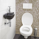 Ensemble lavabo Tomas Pierre naturelle Robinet à droite Chromé Tête de croix Robinet