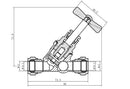robinet d'arrêt de 12 mm approuvé installation de vidange du genouxknel
