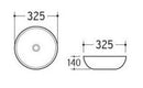 Lavabo AquaVik Mane Céramique Rond Blanc Brillant 32,5x14 cm