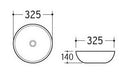 Lavabo Luna rond 32,5 x 14 cm céramique blanc brillant