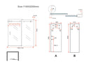 Slide nis schuifdeur 1100 x 2000 x 8 mm nano helder glas/chroom