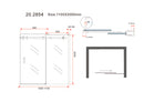 Slide nis schuifdeur 1100 x 2000 x 8 mm nano helder glas/mat zwart