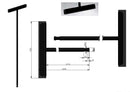 balai de sol de salle de bain de luxe + suspension noir mat