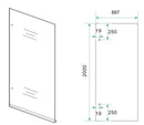Less inloopdouche 900 x 2000 x 8 mm nano vintage brons glas/geborsteld brons koper
