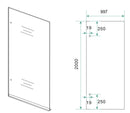 Less inloopdouche 1000 x 2000 x 8 mm nano helder glas/chroom