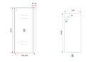 Sita inloopdouche met handdoekhouder 80x200 cm chroom/8 mm helder glas met Nano coating
