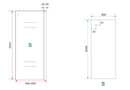 Sita inloopdouche met handdoekhouder 90x200 cm chroom/8 mm helder glas met Nano coating