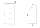 Sita inloopdouche met handdoekhouder 100x200 cm chroom/8 mm helder glas met Nano coating