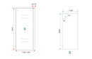 Sita inloopdouche met handdoekhouder 120x200 cm chroom/8 mm helder glas met Nano coating