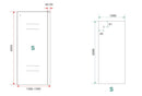 Sita inloopdouche met handdoekhouder 140x200 cm chroom/8 mm helder glas met Nano coating