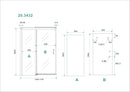 Puerta nisdeur met 1 schuifdeur 1100 x 2000 x 8 mm nano helder glas/chroom