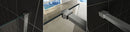 Slim profielset met stabilisatiestang 120 cm geborsteld staal