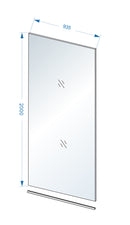 Slim glasplaat 950 x 2000 x 8 mm nano helder glas