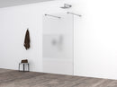 Slim glasplaat 800 x 2000 x 8 mm nano helder glas met melkglas middenband