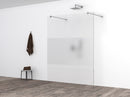 Slim glasplaat 1200 x 2000 x 8 mm nano helder glas met melkglas middenband