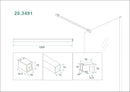 Slim stabilization bar 120 cm matt black