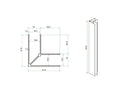 Horizon connecting set walk-in shower with niche door matt black