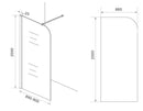 Curvea inloopdouche 900 x 2000 x 8 mm nano helder glas