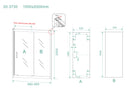 Skyline niche sliding door 1000 x 2000 x 8 mm nano clear glass/matt black