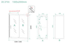 Skyline niche sliding door 1300 x 2000 x 8 mm nano clear glass/matt black