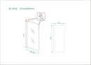 Skyline zijwand voor nis schuifdeur 1000 x 2000 x 8 mm nano helder glas/mat zwart