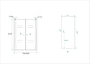 Lagos pendeldeur in nis 800 x 2000 x 6 mm nano helder glas/chroom