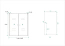 Lagos pendeldeur in nis 1200 x 2000 x 6 mm nano helder glas/chroom