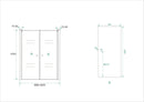 Lagos pendeldeur in nis 900 x 2000 x 6 mm nano helder glas/chroom
