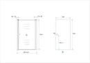 Between nisdeur 900 x 2000 x 8 mm nano helder glas/chroom