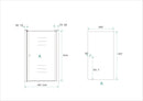Between nisdeur 1000 x 2000 x 8 mm nano helder glas/chroom