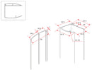 chrome wall profile glass wall thickness 1cm L=200cm