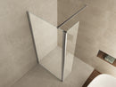 Comfort zijwand draaibaar 400 x 2000 x 10 mm nano helder glas/chroom