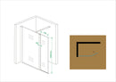 Comfort zijwand draaibaar 400 x 2000 x 10 mm nano helder glas/chroom