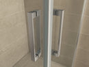 Salone cabine met 2 draaideuren 900 x 900 x 2000 x 8 mm nano helder glas/chroom