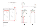 Slide nis schuifdeur 1200 x 2000 x 8 mm nano helder glas/chroom