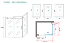 Pared cabine met 1 schuifdeur 1200 x 800 x 2000 x 8 mm nano helder glas/chroom