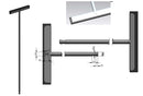 essuie-glace salle de bain luxe + suspension chrome