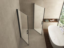 Salone cabine met 2 draaideuren 900 x 900 x 2000 x 8 mm nano helder glas/mat zwart