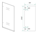 Less glasplaat 1000 x 2000 x 8 mm nano vintage brons glas