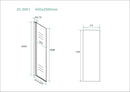 Comfort zijwand draaibaar met muurprofiel 400 x 2000 x 10 mm nano helder glas/chroom