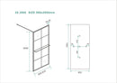Maaz inloopdouche met raster en handdoekhouder 900 x 2000 x 10 mm helder glas/mat zwart