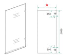 Less glasplaat rechts 1000 x 2000 x 8 mm nano spiegelrook- naar helder glas