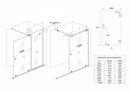 Rolso verleng inloopdouche 1000 x 2000 x 10 mm helder glas/chroom