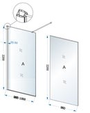 Eco inloopdouche 1000 x 2200 x 8 mm nano helder glas/chroom