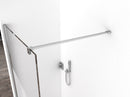 Comfort inloopdouche 800 x 2000 x 10 mm nano helder glas met melkglas middenband/chroom