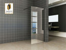 Graffic inloopdouche 900 x 2000 x 10 mm nano safety glass folie helder glas/mat zwart